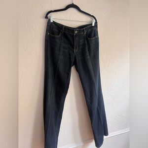 CAbi Dark Wash Straight-Leg Jeans